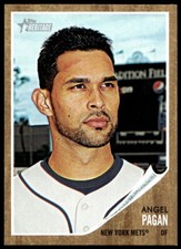 Angel Pagan 2011 Topps Heritage #213 New York Mets Baseball