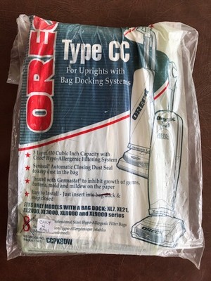 oreck vacuum xl cc bags type