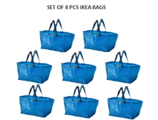 8 Pcs Reusable IKEA large bags laundry tote grocery shopping Eco Bag 17228340