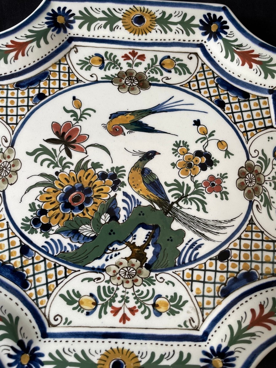 Royal Delft De Porceleyne Fles Plate Birds & Flowers Art