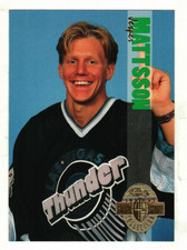 1993 FOUR SPORT CLASSIC GOLD HOCKEY CARD - JESPER MATTSSON  #201