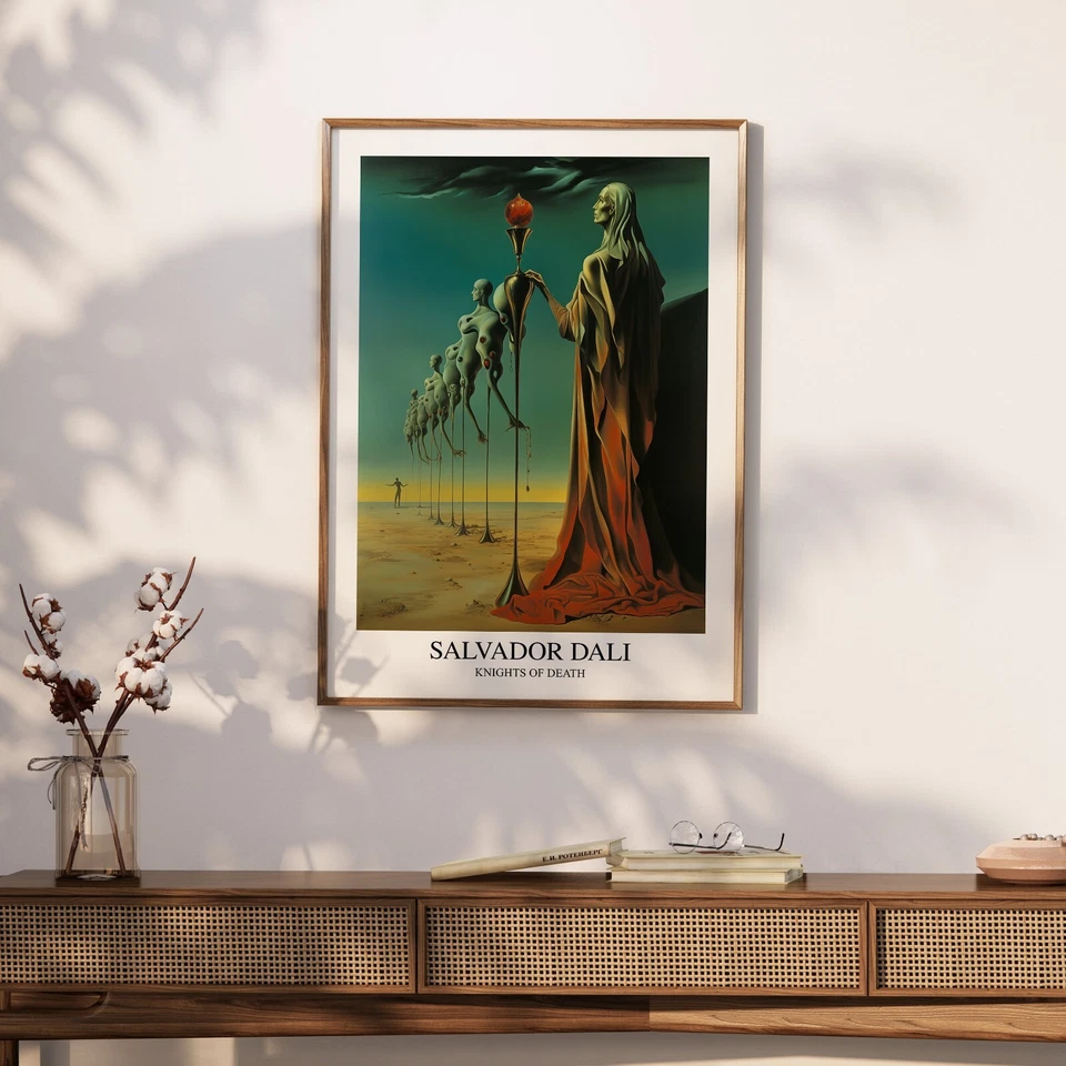 Póster Salvador Dalí Caballeros de la Muerte, arte mural Dalí, impresión Salvador Dalí Foto 2 de 4