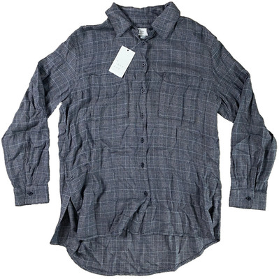 Universal Threads S Small Long Sleeve Plaid Button Up Collared Rayon Camden