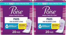 Poise Incontinence  Postpartum Pads for Bladder Leaks, 4 Drop Moderate Absorben