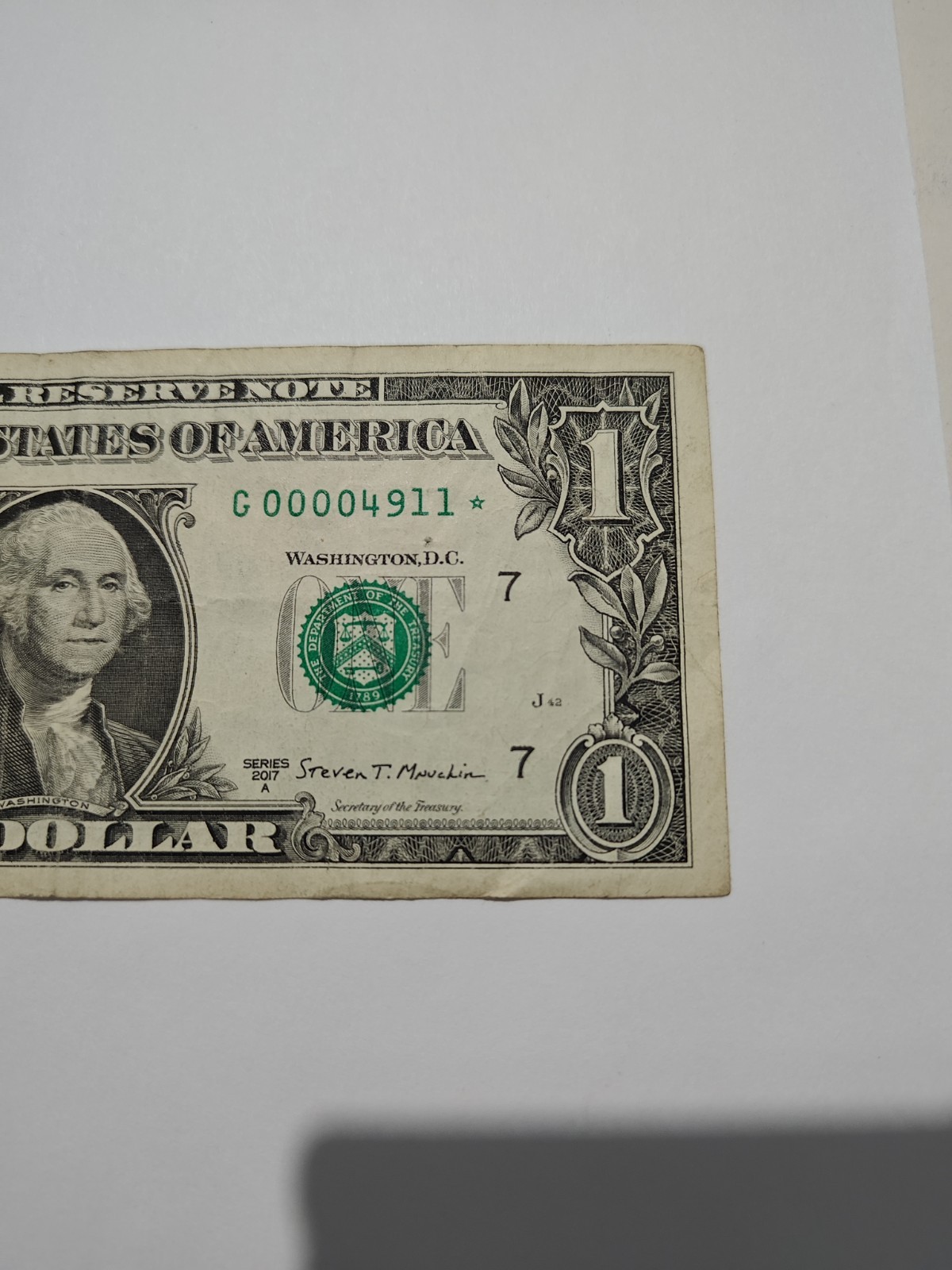 Low Serial Number $1 Bill Star Note | eBay