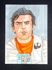 Marketplace image: 2026 Topps Chrome Star Wars Galaxy Poe Dameron Artist Sketch Auto 1/1