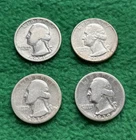 Washington Silver Quarter Lot of 4 - 90% Silver - 1930’s Dates - Check them out!