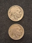 2 Rare Vintage 1920 D Buffalo Nickels. Nice Coins!