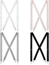 4 Pcs Women Suspenders Hidden for Women Pants Under Clothes Thin Suspenders Comf