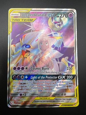 Solgaleo & Lunala GX - 216/236 - Pokemon Cosmic Eclipse Sun Moon Card NM