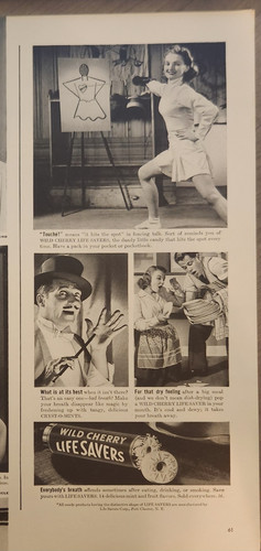 1941 Life Savers Wild Cherry Candy Vintage Ad 14 x 5 Touche
