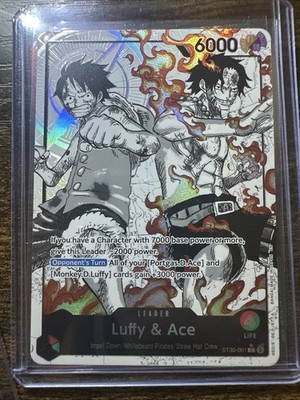 Luffy & Ace (Parallel) ST30-001, Starter Deck WX, One Piece Card