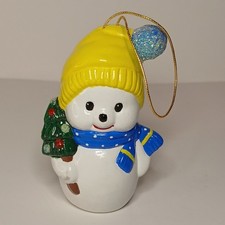 Vintage Rare 1980s Frosty The Snowman Ceramic Christmas Tree Ornament