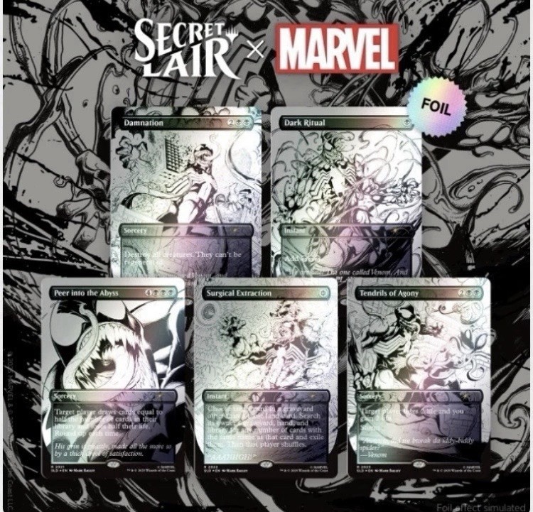 MTG✨PEER INTO THE ABYSS 🌈 FOIL✨SLD Marvel’s Spider-Man VENOM Inks PSA 10 RARE view 9