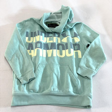 Under Armour Coldgear Girls Logo Hoodie Mint Green - Oversized Youth Small