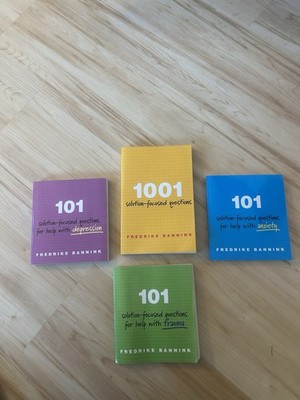 Set of 4  101 Solution-Focused Questions  Therapy Books by Fredrike Bannink