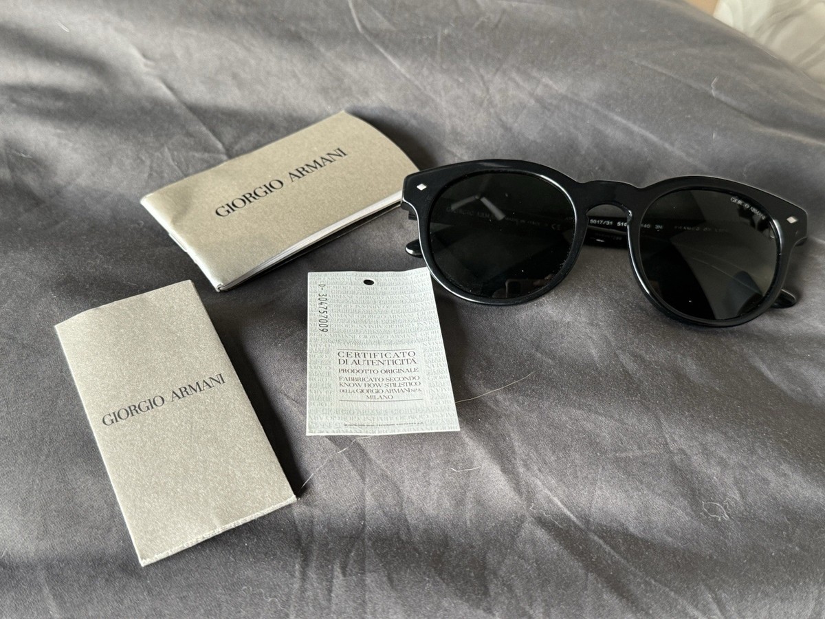 Giorgio Armani AR8055 Men's Sunglasses Black Frames Of Life Made