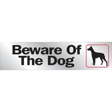 Hy-Ko 2x8 Brushed Aluminum Sign, Beware Of The Dog 441 Pack of 10 Hy-Ko 441