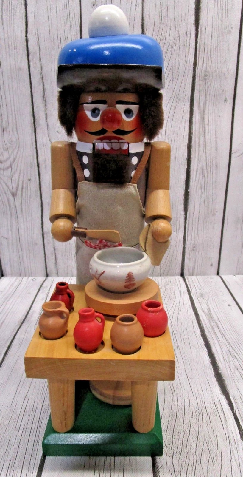 Original Steinbach Volkskunst Pottery Maker 15" Nutcracker from West Germany