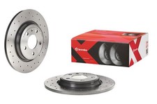 08.D060.1X Brake Disc 2 Pieces Rear Fits Audi A5 Sportback Convertible By Brembo