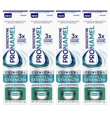 SENSODYNE PRONAMEL Clinical Enamel Strength Toothpaste, Fresh Breath 3.4oz-4Pack