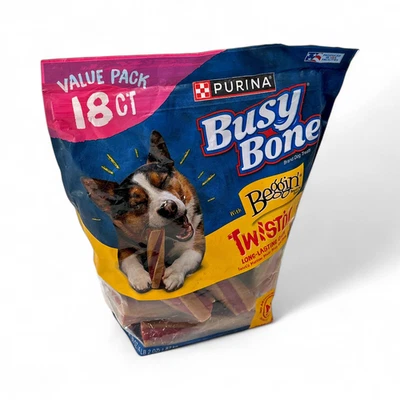 Purina Busy Bone With Beggin' Twist'd Small/Medium Breed Dog Treats - 18 Count