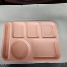 LOT OF 8 Vintage Silite 614 Stack Lunch cafeteria Trays USA MADE 002