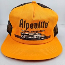 Vintage USA MADE K BRAND Alpinlite Yakima Washington RV Trucker Hat Snapback Cap