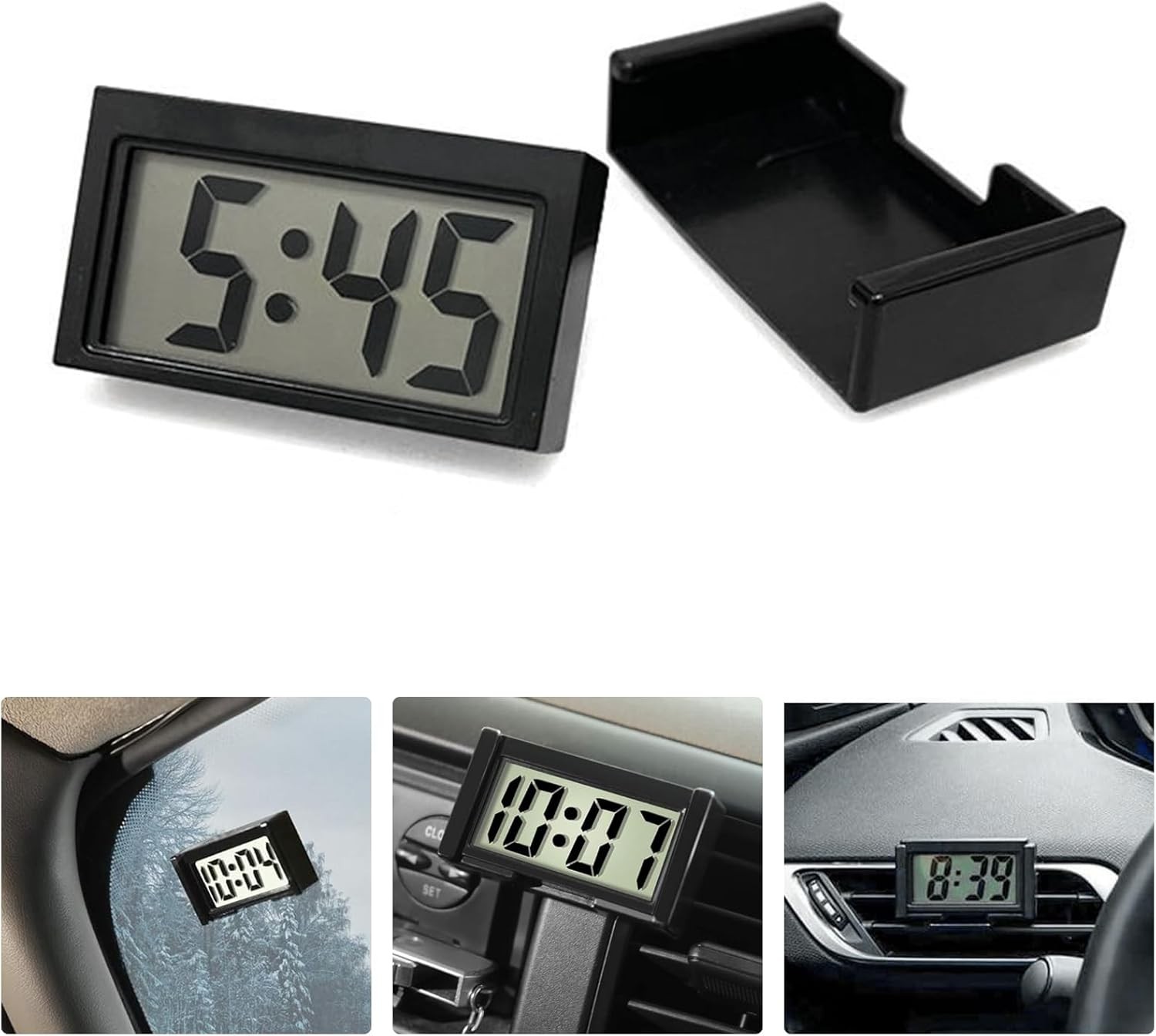 Small Digital Clock, with Jumbo LCD Time & Item Package Quantity: 1 Black