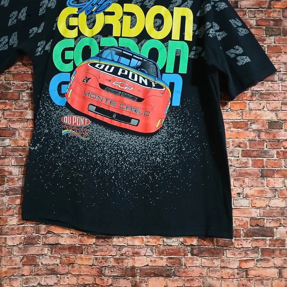 Camiseta Jeff Gordon NASCAR Vintage XL Años 90 Estampado Completo Buen Estado Ropa Ligera Foto 3 de 4