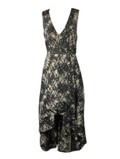 Alice + Olivia by Stacy Bendet A-line Black & Beige Dress Gown, Size 6
