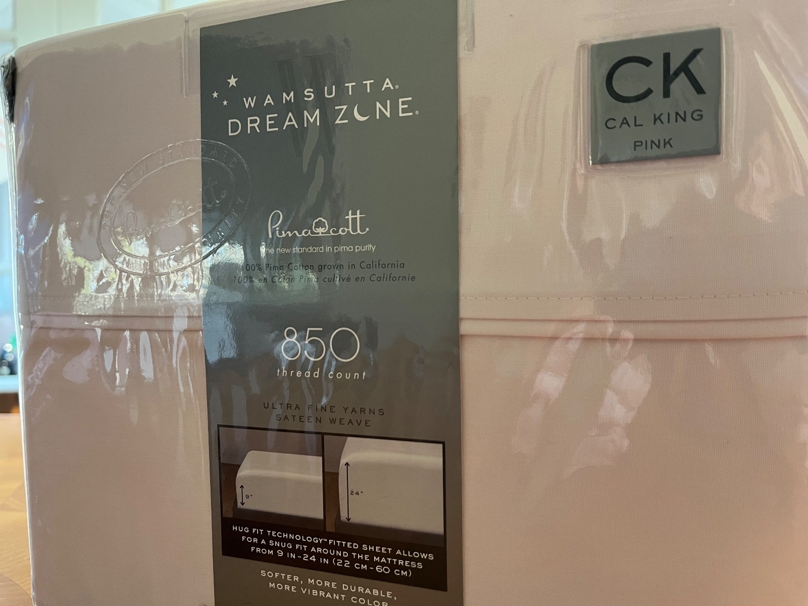 Discontinued - New - Wamsutta Dream Zone 850 California King Pink Sheet Set