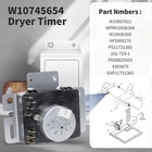 For Whirlpool Dryer Timer  W10745654A W10857611