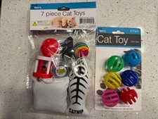 Tiny's 7 pc Cat Toys  Cat Toy with bell - Assorted Colors: New