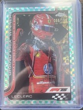 Charles LeClerc 2025 Topps Chrome Teal Checkers Refractor  F-1 Ferrari  #/199