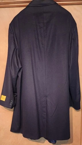 Hickey Freeman 100% Cashmere Classic Overcoat (NEW) Navy Blue image 4