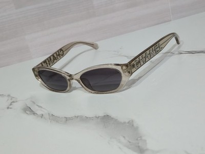 小物 CHANEL Sunglasses stone l vintage CHANEL Gold Glitter Cat Eye Women's Sunglasses Black Lens 71280A