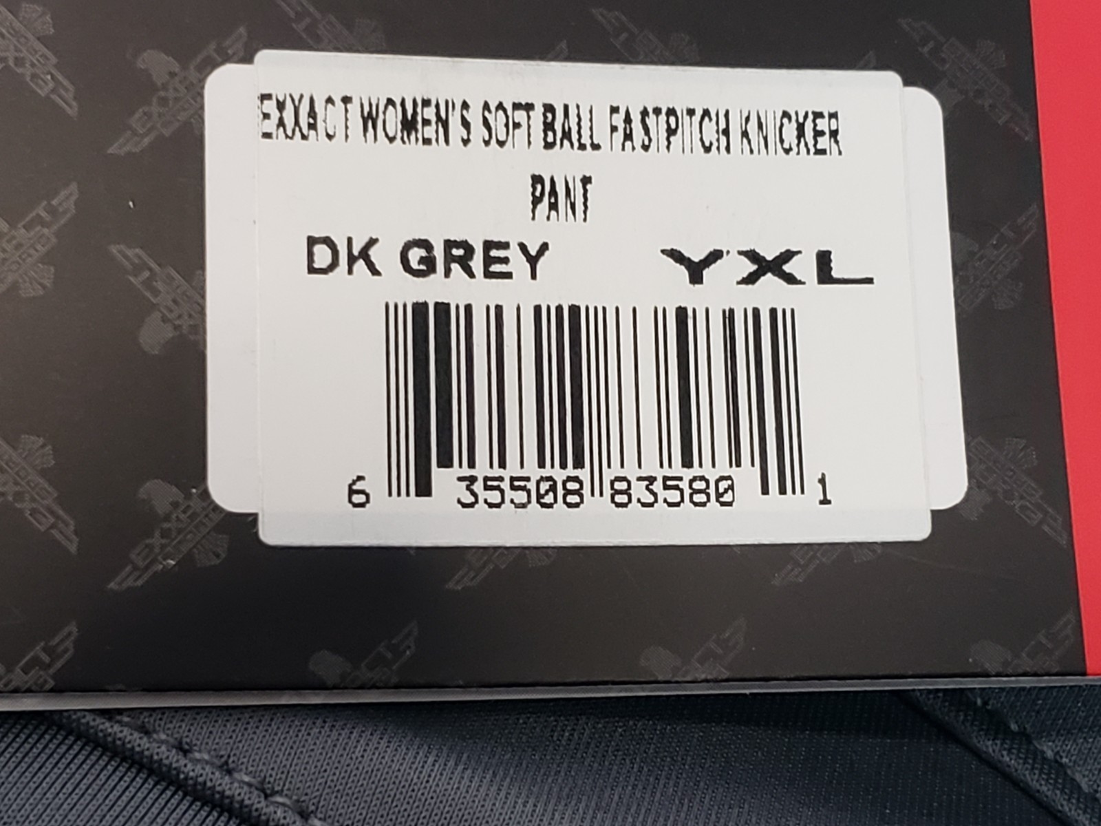 Exxact Sports Womens Softball Fastpitch Knicker Pants, Dark Gray, Youth XL