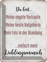 Blechschild 40X30 Cm Du Bist Einfach Lieblingsmensch Spruch Zitat Deko Geschenk