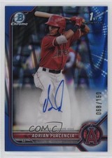 2022 Bowman Chrome Prospect Blue RayWave Refractor Adrian Placencia Auto 0i1j