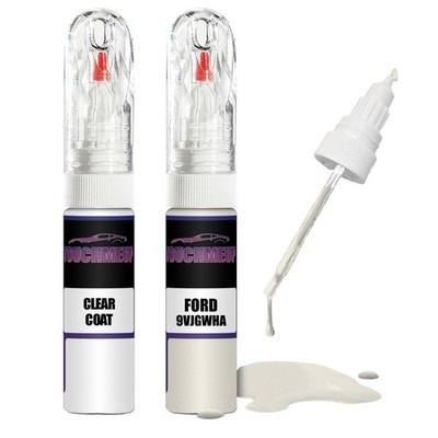 Lackstift für FORD DIAMOND WHITE 9VJGWHA + Klarlack Pinsel Kratzer Fix Kit