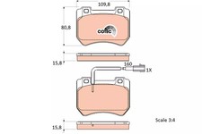 Bremsbeläge vorne TRW GDB1904 ALFA ROMEO 159 (939_)