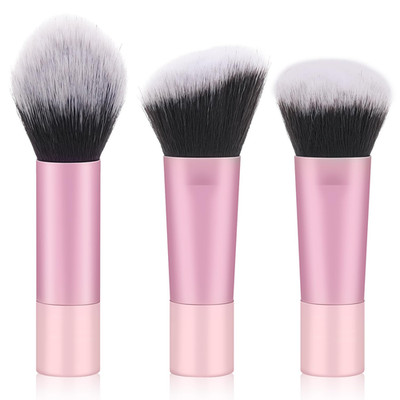 Foundation Contour Powder Brush Set, 3PCS Premium Travel Kabuki Makeup Brush for