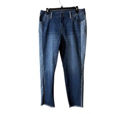 Chicos Perfect Stretch Girlfriend Slim Leg Ankle Denim Jeans Size 10 1.5