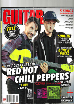 Red Hot Chili Peppers Guitar magazine,Guns and Roses,Machine head,Sublime,James