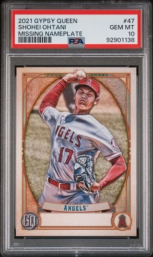 2021 Topps Gypsy Queen Shohei Ohtani #47 Missing Nameplate PSA 10 [POP 5]
