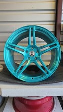 Hre P47sc 20x10 Forged Monobloc Wheel 5x120 Et22 Bruished Turquoise Display