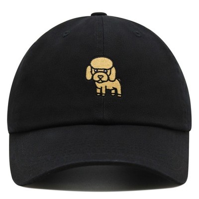 JPAK Cute Poodle Premium Dad Hat Washed Cotton Relaxed Fit Pet Animal Lover