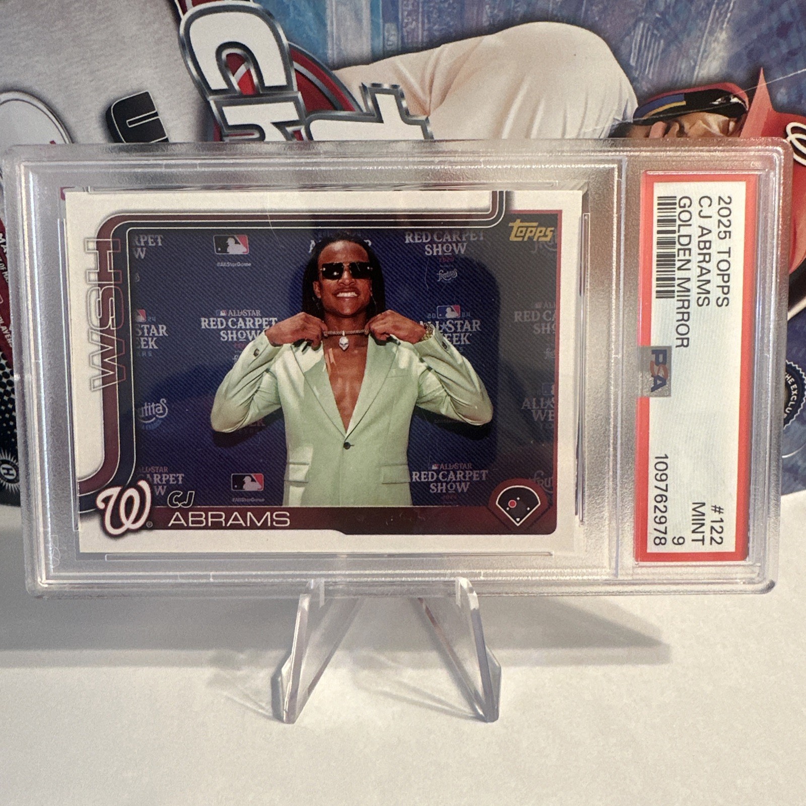 2025 Topps Series 1 - C.J. Abrams #122 Golden Mirror Image Variation