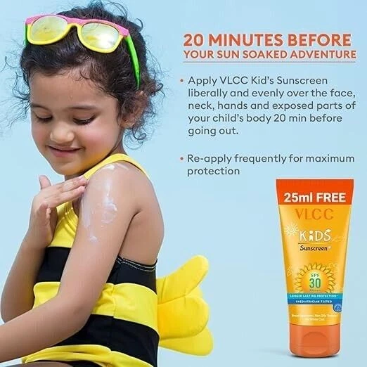 VLCC Kid's Sunscreen SPF 30 PA +++ - 75ml Sunscreen for Kids Paraben & Silicone - Image 4 of 4